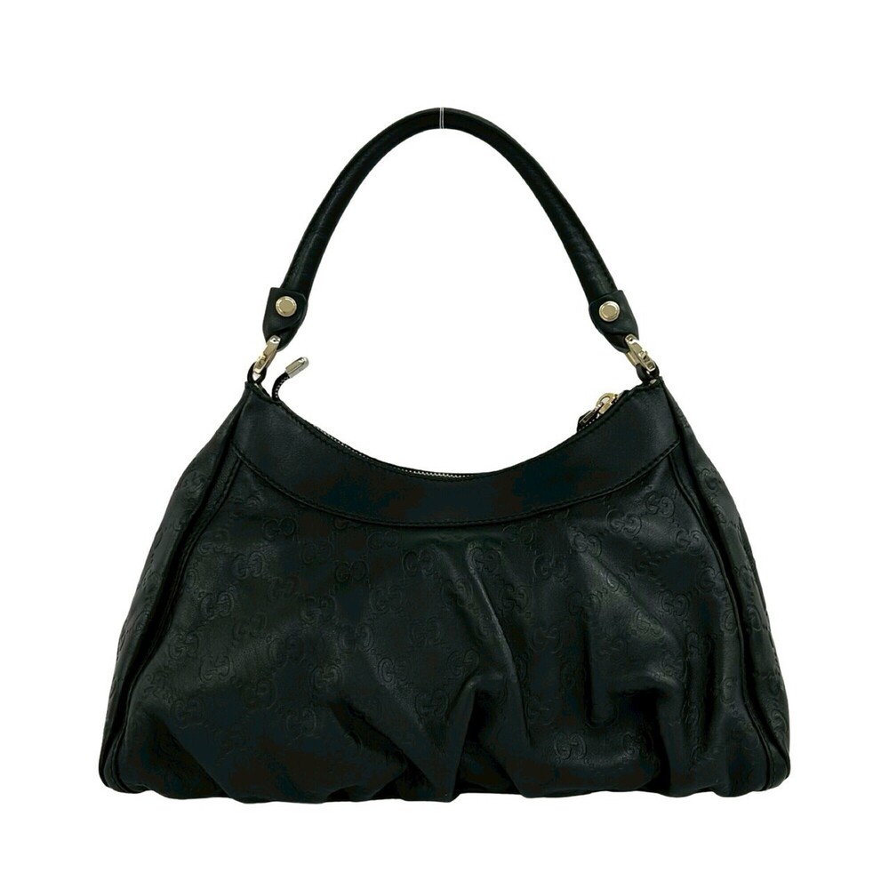 GUCCI Authentic Black Leather Shoulder Bag - Picture 3 of 10